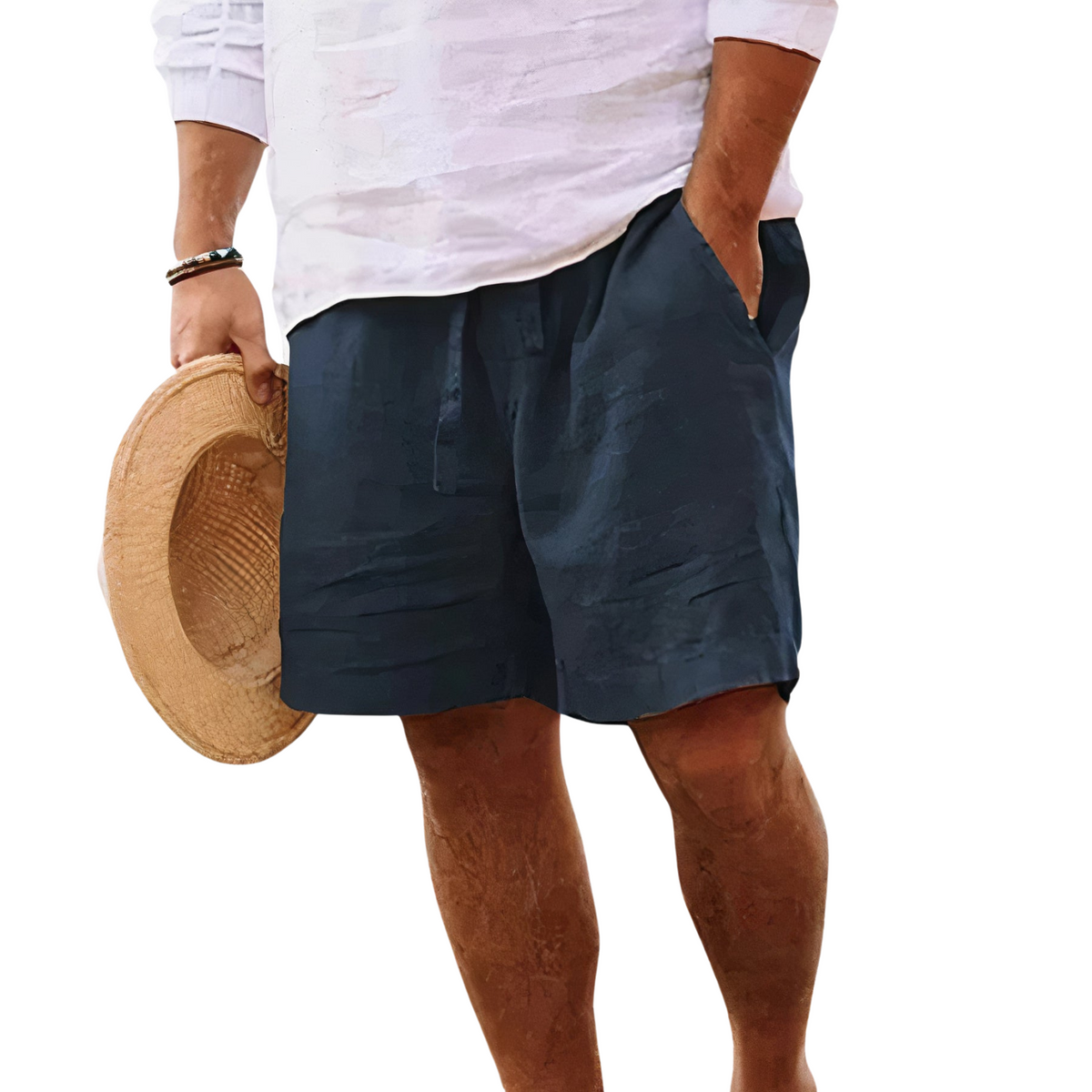 Men's Linen Shorts | Drawstring Waist Relaxed Fit Lightweight