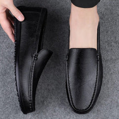 Men's Loafers | Slip-On Leather Closed Toe Textured Sole