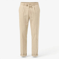 Men's Linen Pants | Drawstring Waist Relaxed Fit Tapered Leg