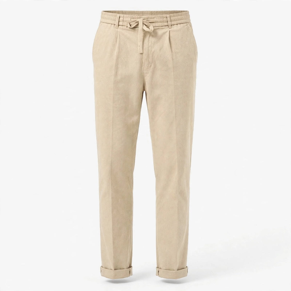 Men's Linen Pants | Drawstring Waist Relaxed Fit Tapered Leg
