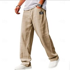 Men's Linen Pants | Relaxed Fit Straight Leg Breathable