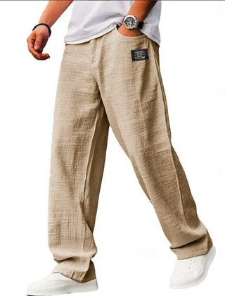Men's Linen Pants | Relaxed Fit Straight Leg Breathable