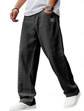 Men's Linen Pants | Relaxed Fit Straight Leg Breathable