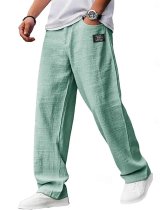 Men's Linen Pants | Relaxed Fit Straight Leg Breathable