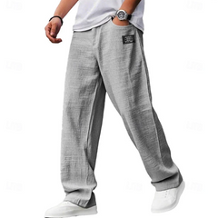 Men's Linen Pants | Relaxed Fit Straight Leg Breathable