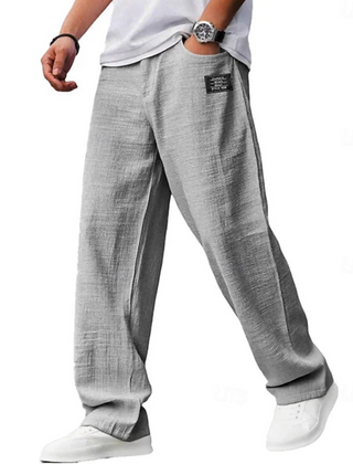 Men's Linen Pants | Relaxed Fit Straight Leg Breathable