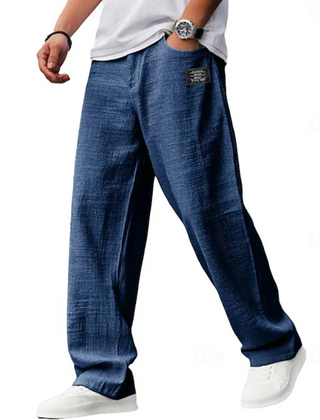 Men's Linen Pants | Relaxed Fit Straight Leg Breathable