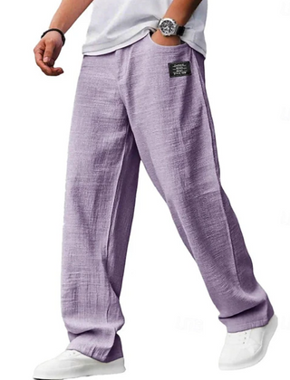 Men's Linen Pants | Relaxed Fit Straight Leg Breathable
