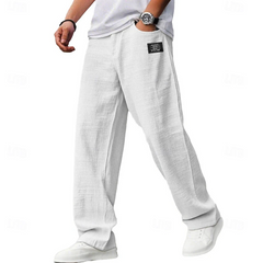 Men's Linen Pants | Relaxed Fit Straight Leg Breathable