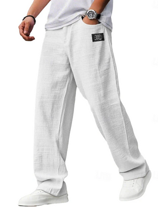 Men's Linen Pants | Relaxed Fit Straight Leg Breathable