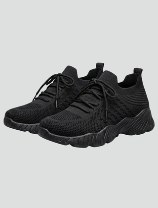 Women's Sneakers | Knit Upper Lace-Up Low-Top Textured Sole