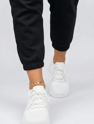 Women's Sneakers | Knit Upper Lace-Up Low-Top Textured Sole