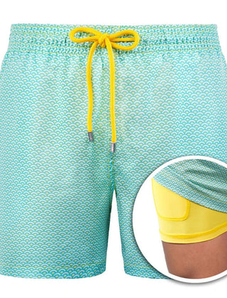 Men's Sport Shorts | Geometric Print Drawstring Quick-Dry
