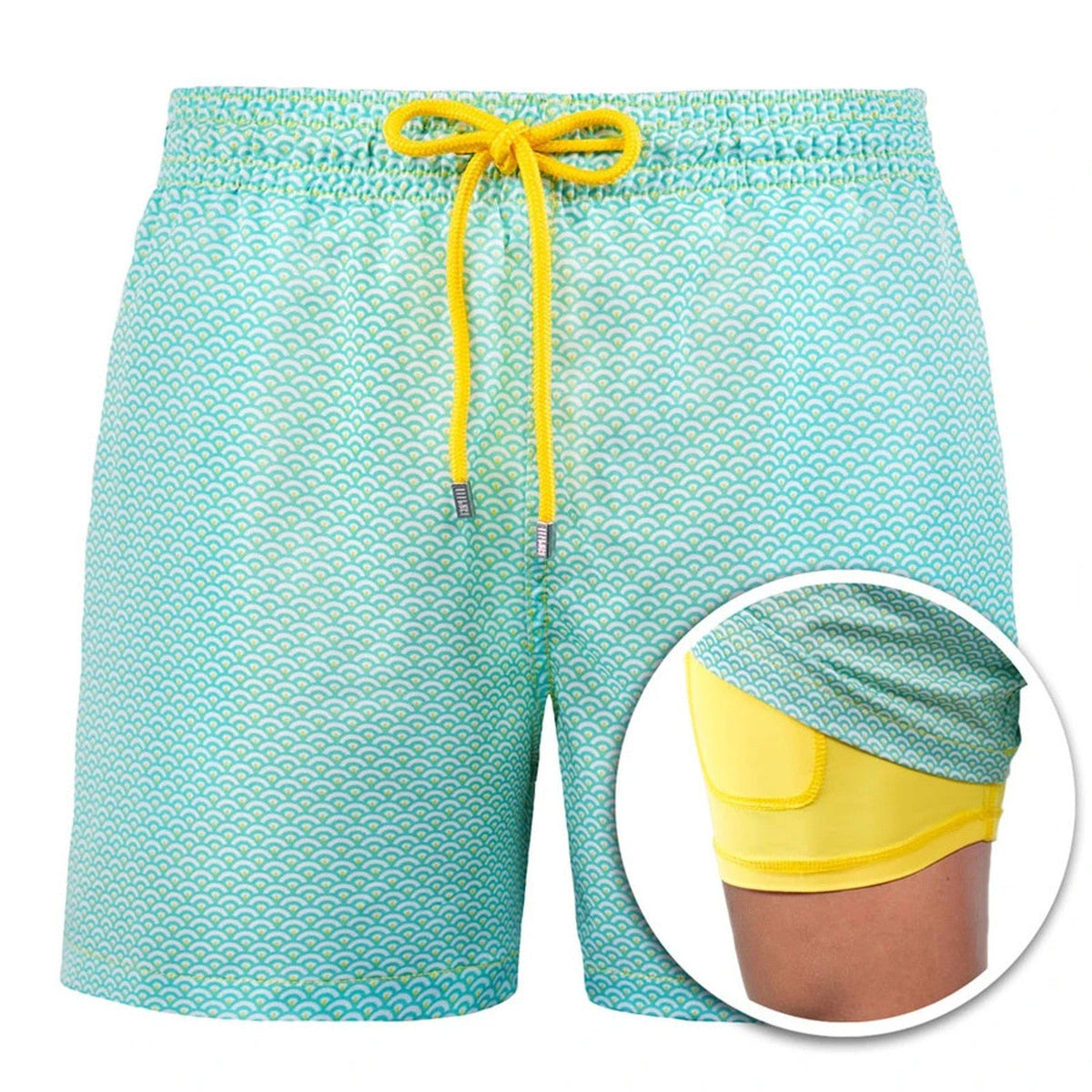 Men's Sport Shorts | Geometric Print Drawstring Quick-Dry