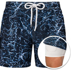 Men's Sport Shorts | Geometric Print Drawstring Quick-Dry