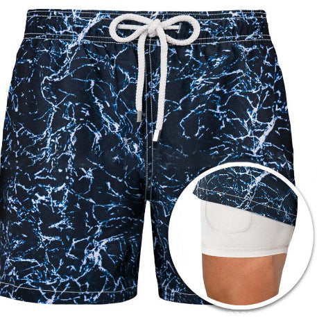 Men's Sport Shorts | Geometric Print Drawstring Quick-Dry