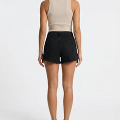 Women's Mini Shorts | Distressed Denim High Waist
