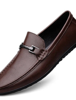 Men's Loafers | Slip-On Leather Closed Toe Textured Sole