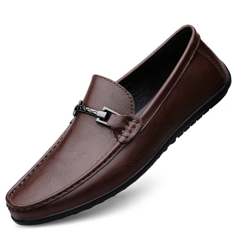 Men's Loafers | Slip-On Leather Closed Toe Textured Sole