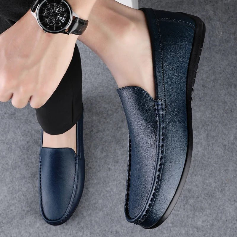 Men's Loafers | Slip-On Leather Closed Toe Textured Sole