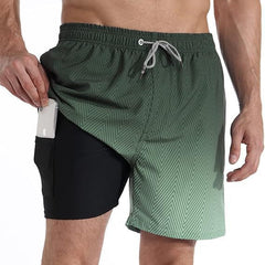 Men's Sport Shorts | Geometric Print Drawstring Quick-Dry