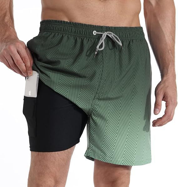Men's Sport Shorts | Geometric Print Drawstring Quick-Dry