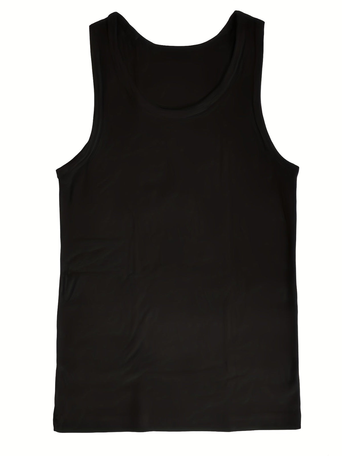 Men's Singlet Top | Crew Neck Knit Sleeveless Stretch