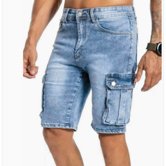 Men's Tailored Shorts | Knee Length Cargo Denim