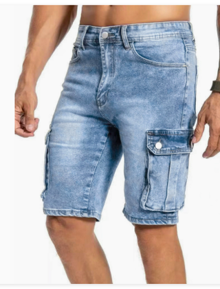 Men's Tailored Shorts | Knee Length Cargo Denim