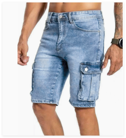 Men's Tailored Shorts | Knee Length Cargo Denim