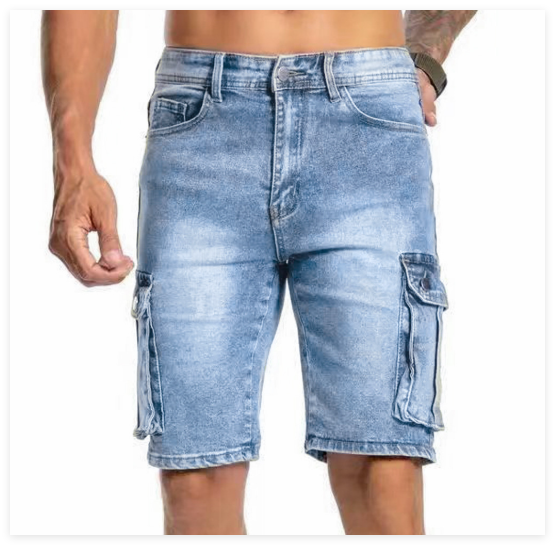 Men's Tailored Shorts | Knee Length Cargo Denim