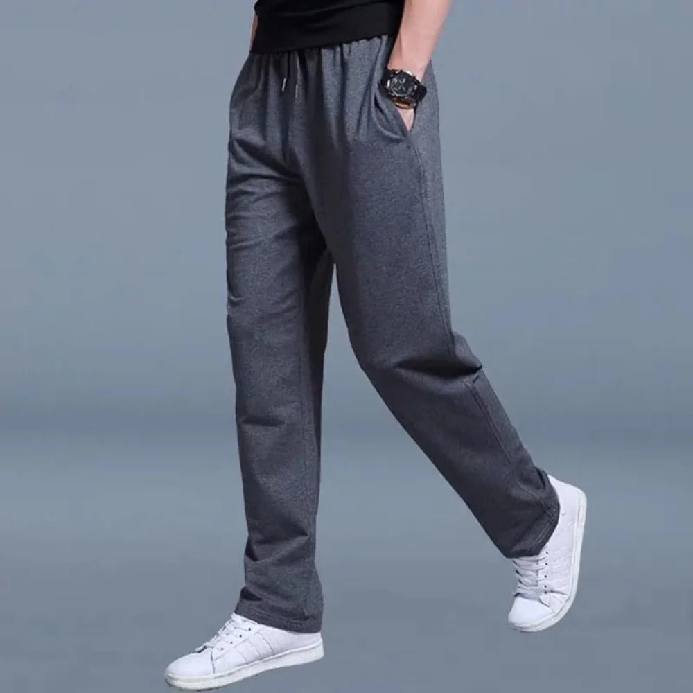 Men's Track Pants | Elastic Waist Drawstring Relaxed Fit