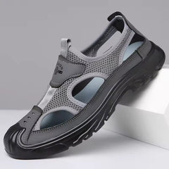 Sandals For Men | Closed Toe Mesh Slip-On Cushioned Sole