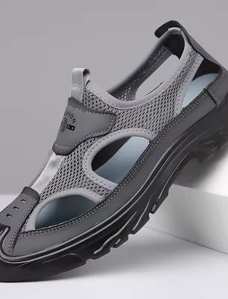 Sandals For Men | Closed Toe Mesh Slip-On Cushioned Sole