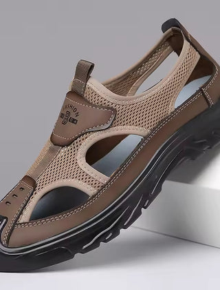 Sandals For Men | Closed Toe Mesh Slip-On Cushioned Sole