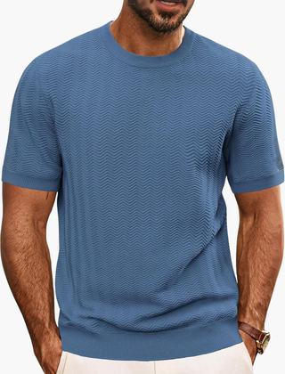 Men's comfortable round neck t-shirt, perfect for everyday wear. Soft, relaxed fit daily essential tee.