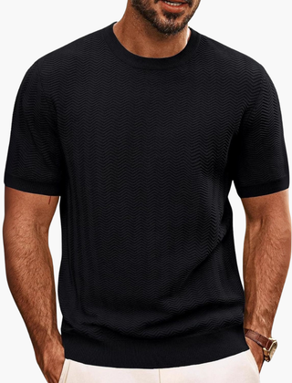 Essential men's round neck tee, a comfortable casual top for everyday. Features a versatile relaxed fit.