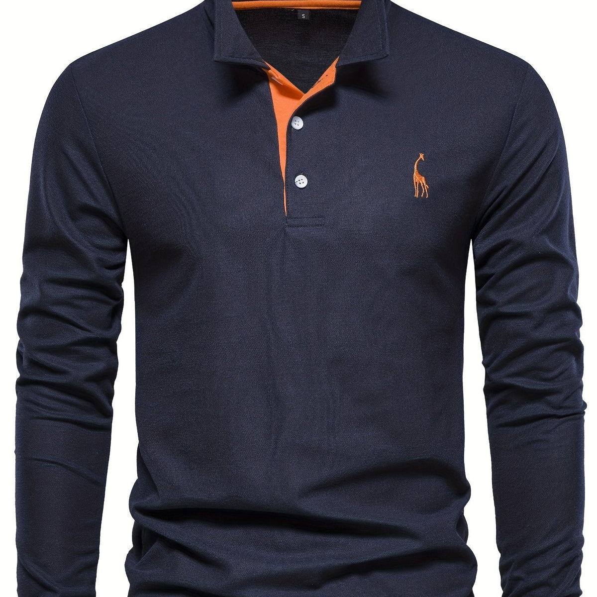 Men's long sleeve polo in motion, highlighting its comfort & versatility for active lifestyles.