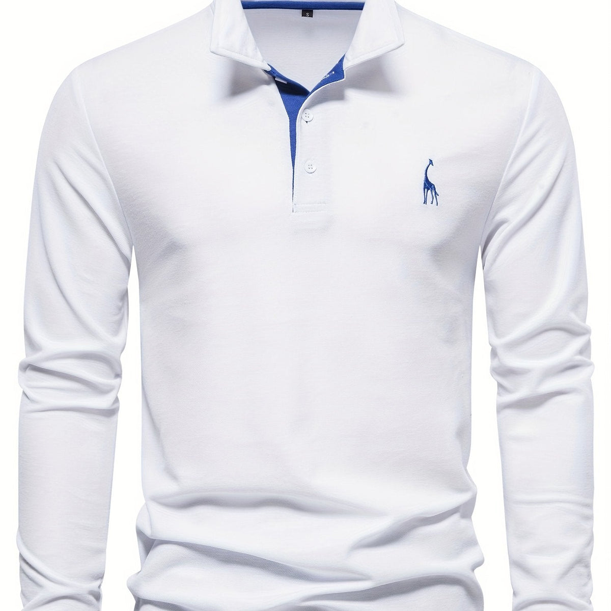 Men's long sleeve polo styled for layering, a versatile shirt for cooler fall fashion.