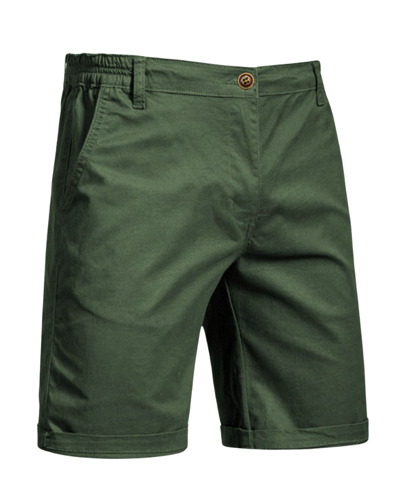 Tailored fit men's smart casual chino shorts. Versatile for summer fashion, everyday wear & comfort.