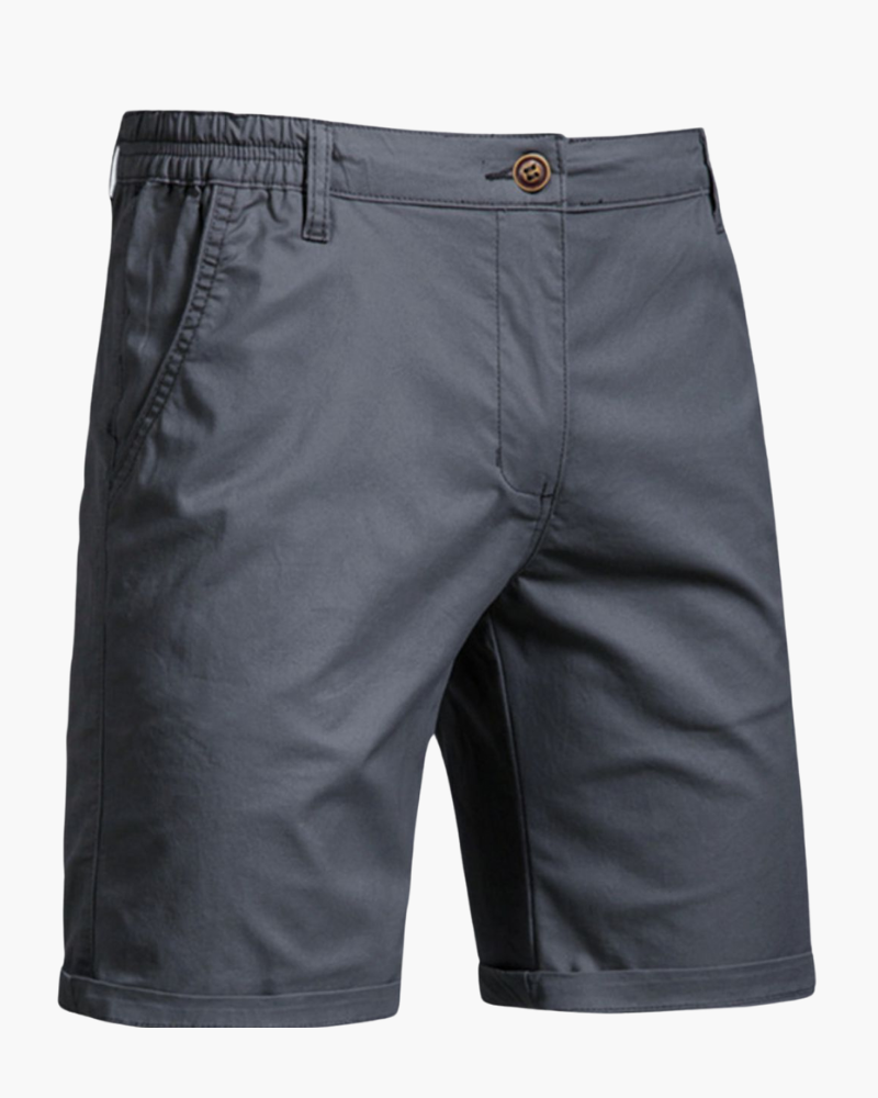 Comfortable waistline on men's smart casual chino shorts. Versatile for summer & everyday men's fashion.