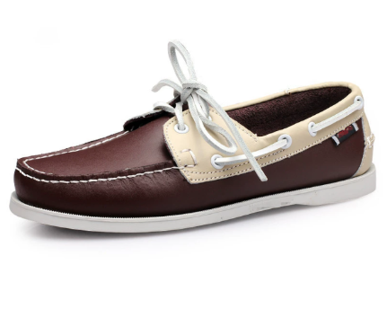 Men's Boat Shoe | Leather Lace Casual Loafer