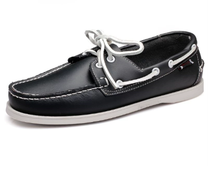 Men's Boat Shoe | Leather Lace Casual Loafer