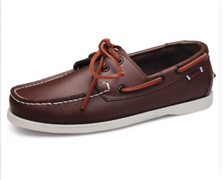 Men's Boat Shoe | Leather Lace Casual Loafer