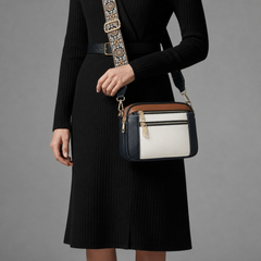 Menerbes Leather Crossbody Bag in Multicolor