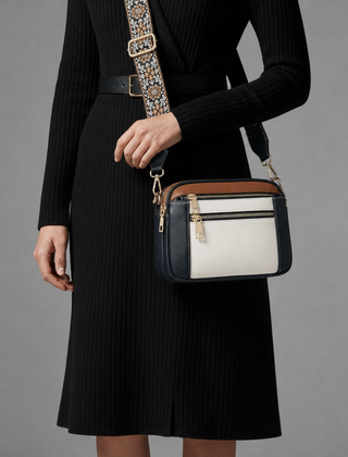 Menerbes Leather Crossbody Bag in Multicolor