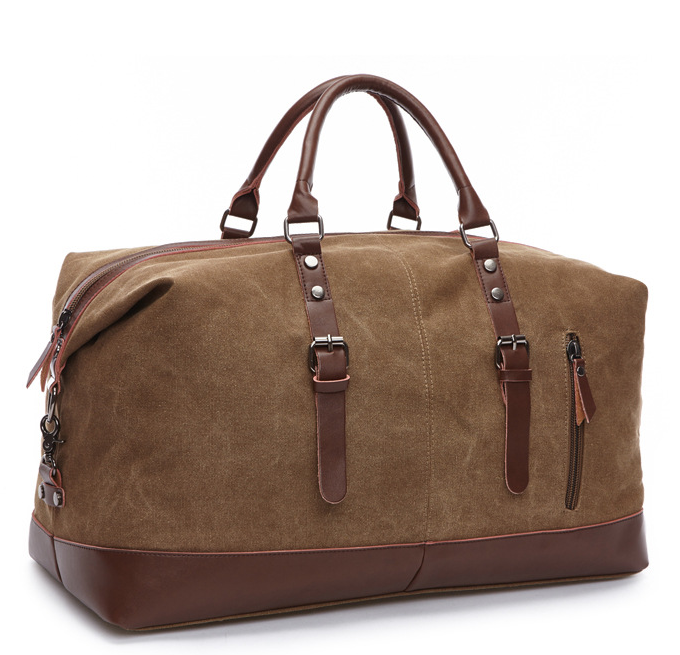 Men's Crossbody Bag | Canvas Leather Buckle Straps Shoulder Strap