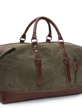 Men's Crossbody Bag | Canvas Leather Buckle Straps Shoulder Strap