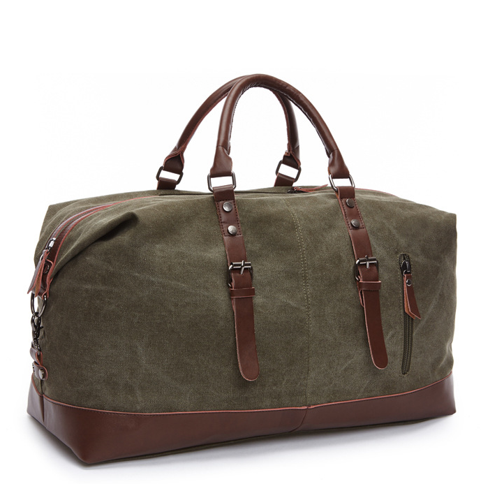 Men's Crossbody Bag | Canvas Leather Buckle Straps Shoulder Strap