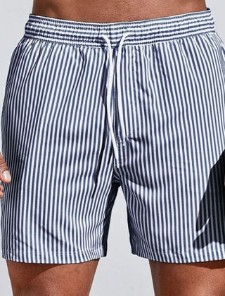 Men's Board Shorts | Striped Drawstring Relaxed Fit
